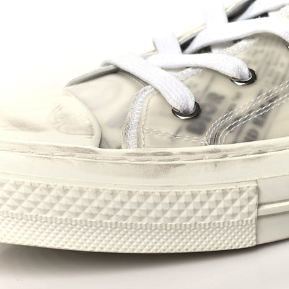 Christian Dior X DANIEL ARSHAM Canvas Newspaper Print B23 High Top Sneakers 43 White 11 of 12