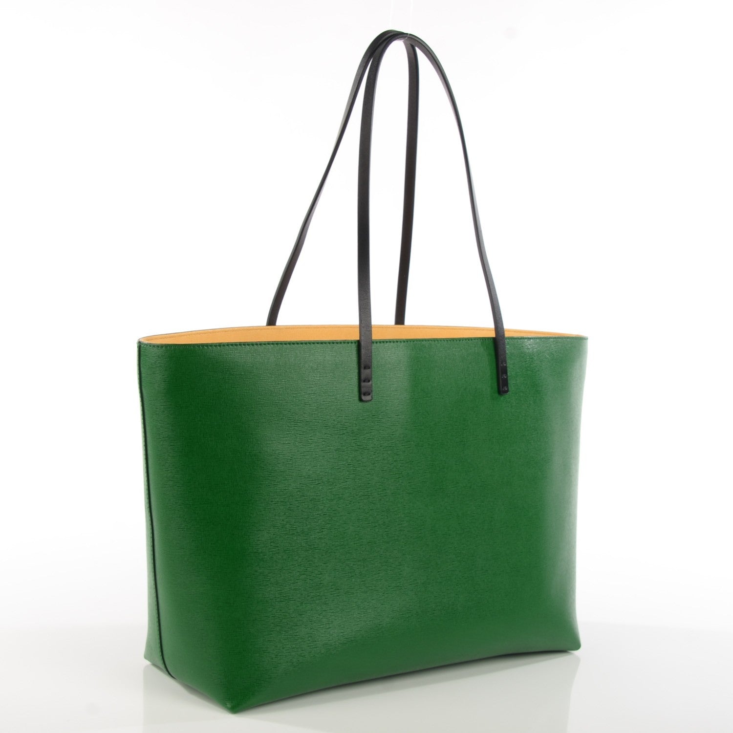 Fendi Vitello Elite Cuoio Monster Buggies Medium Roll Tote Emerald Black Multicolor Yellow 3 of 8