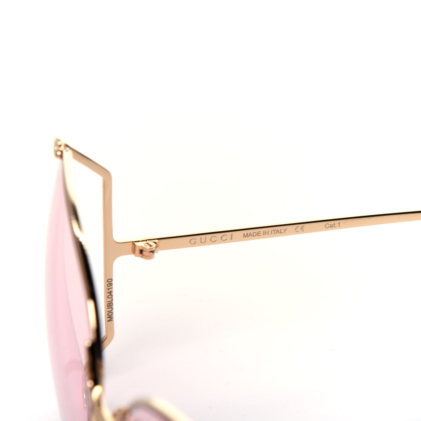Metal Oversized Round Sunglasses GG0252S Gold