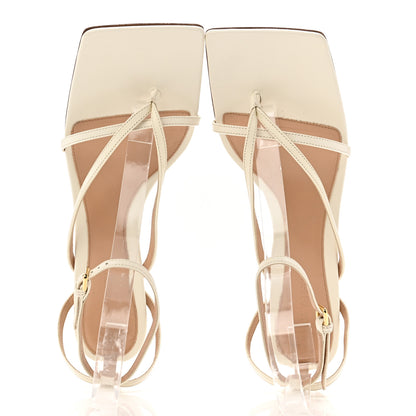 Bottega Veneta Lambskin Stretch Multi Strap 35mm Sandals 37.5 White 8 of 17