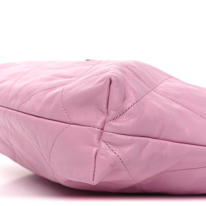 Chanel Shiny Calfskin Quilted Chanel 22 Drawstring Bag Pink 11 of 11