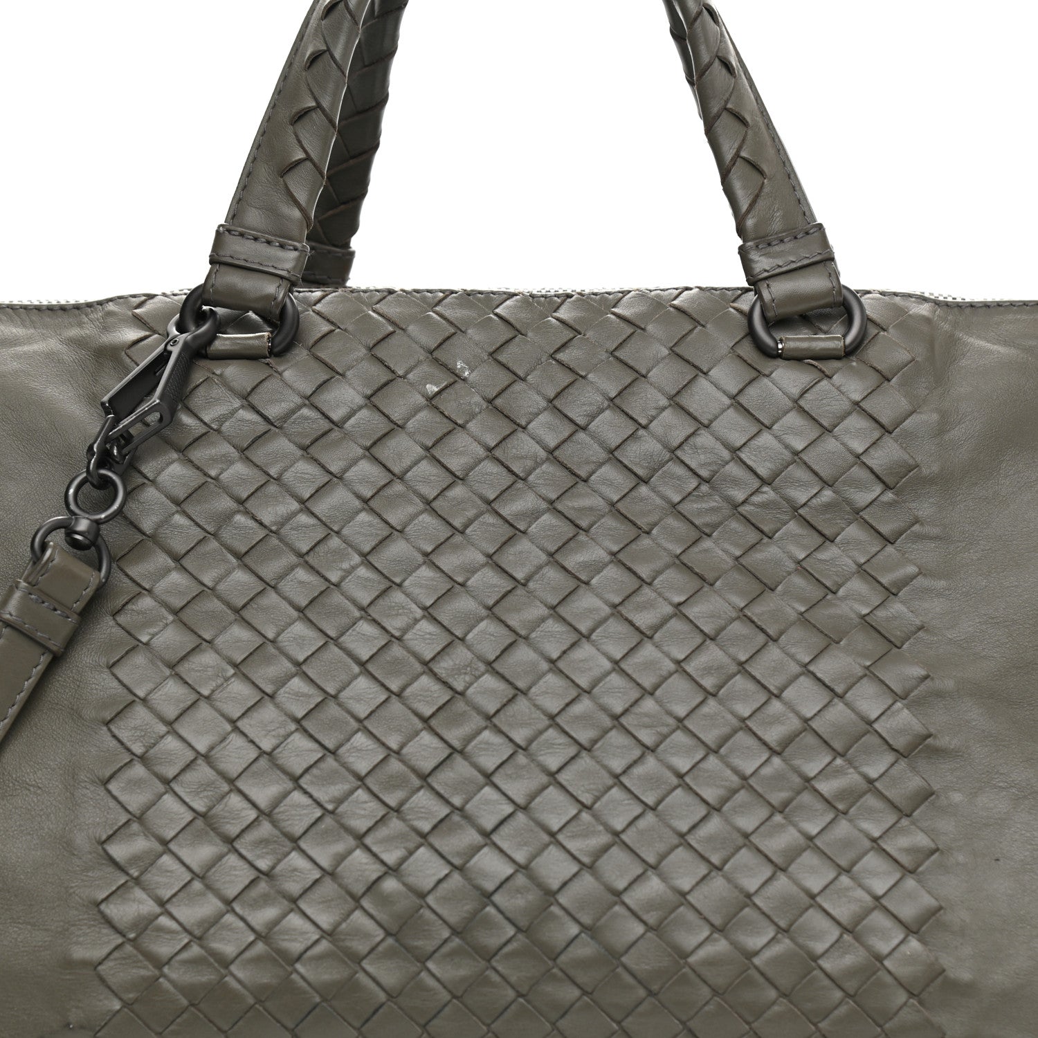 Bottega Veneta Calfskin Intrecciato Large Leggero Tote Kaki Fondente 10 of 14