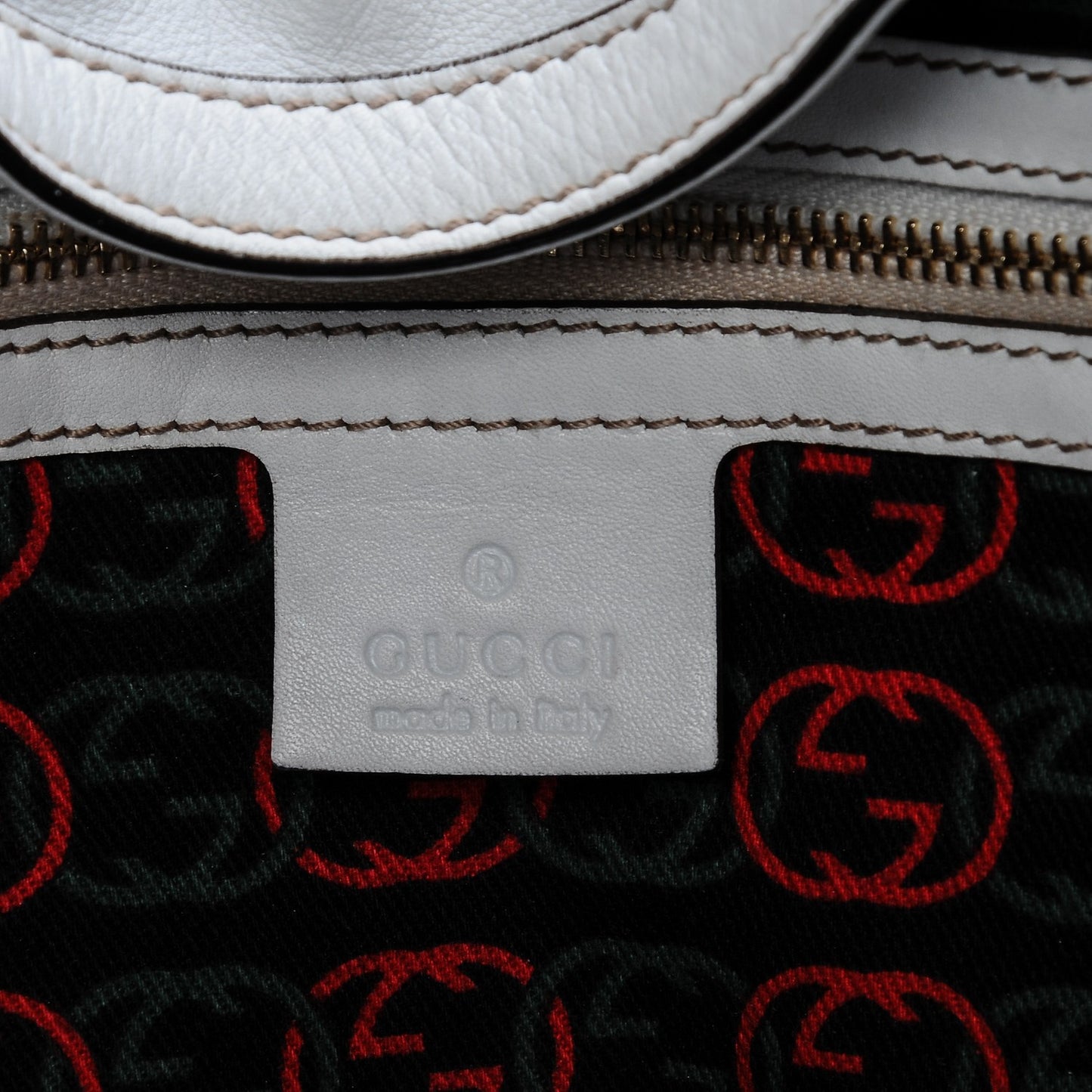 Calfskin Large Britt Shoulder Bag Off White