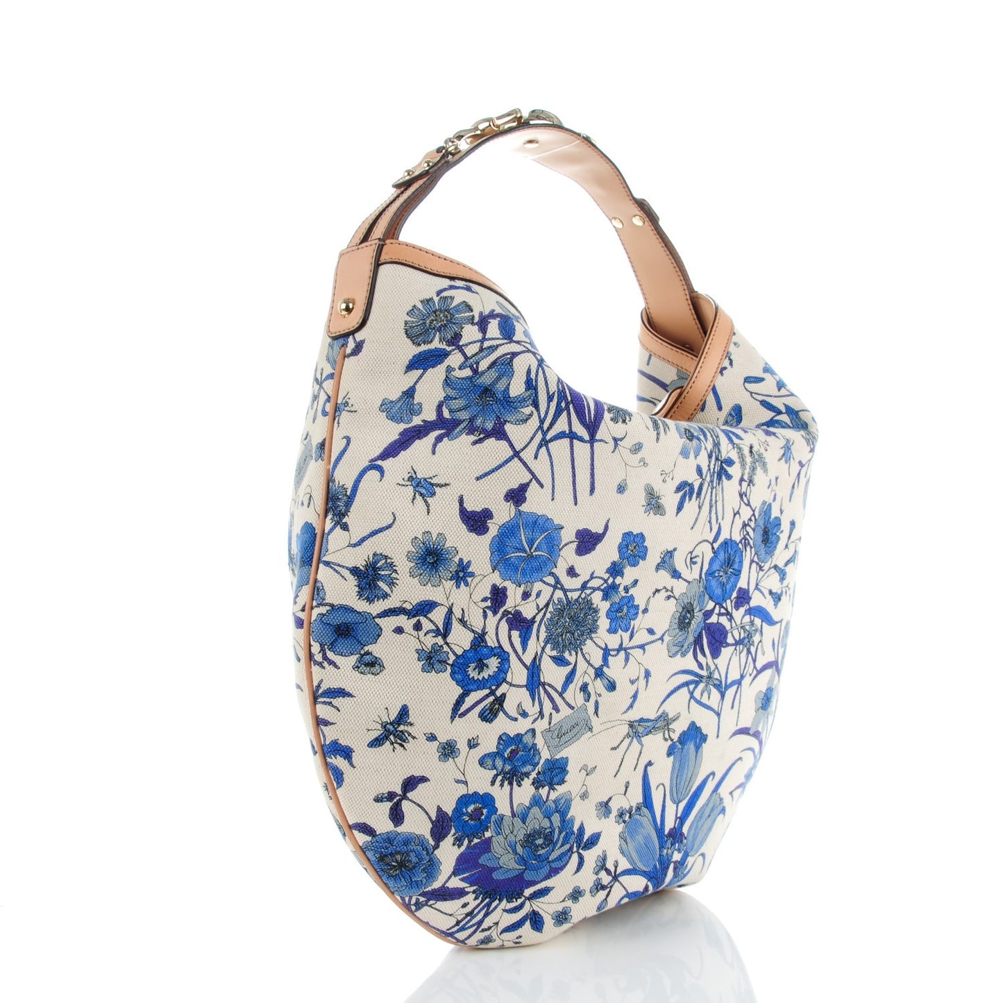 Canvas Flora Floral Wave Hobo Blue