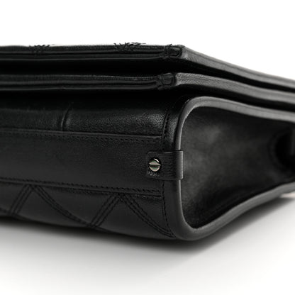 Saint Laurent Lambskin Diamond Quilted Becky Chain Wallet Black 9 of 10