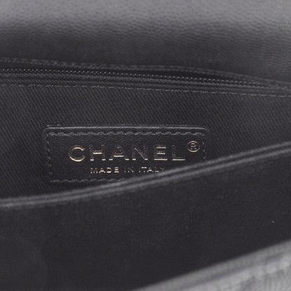 Chanel Caviar Lizard Embossed Quilted Mini Coco Handle Flap Black 9 of 20