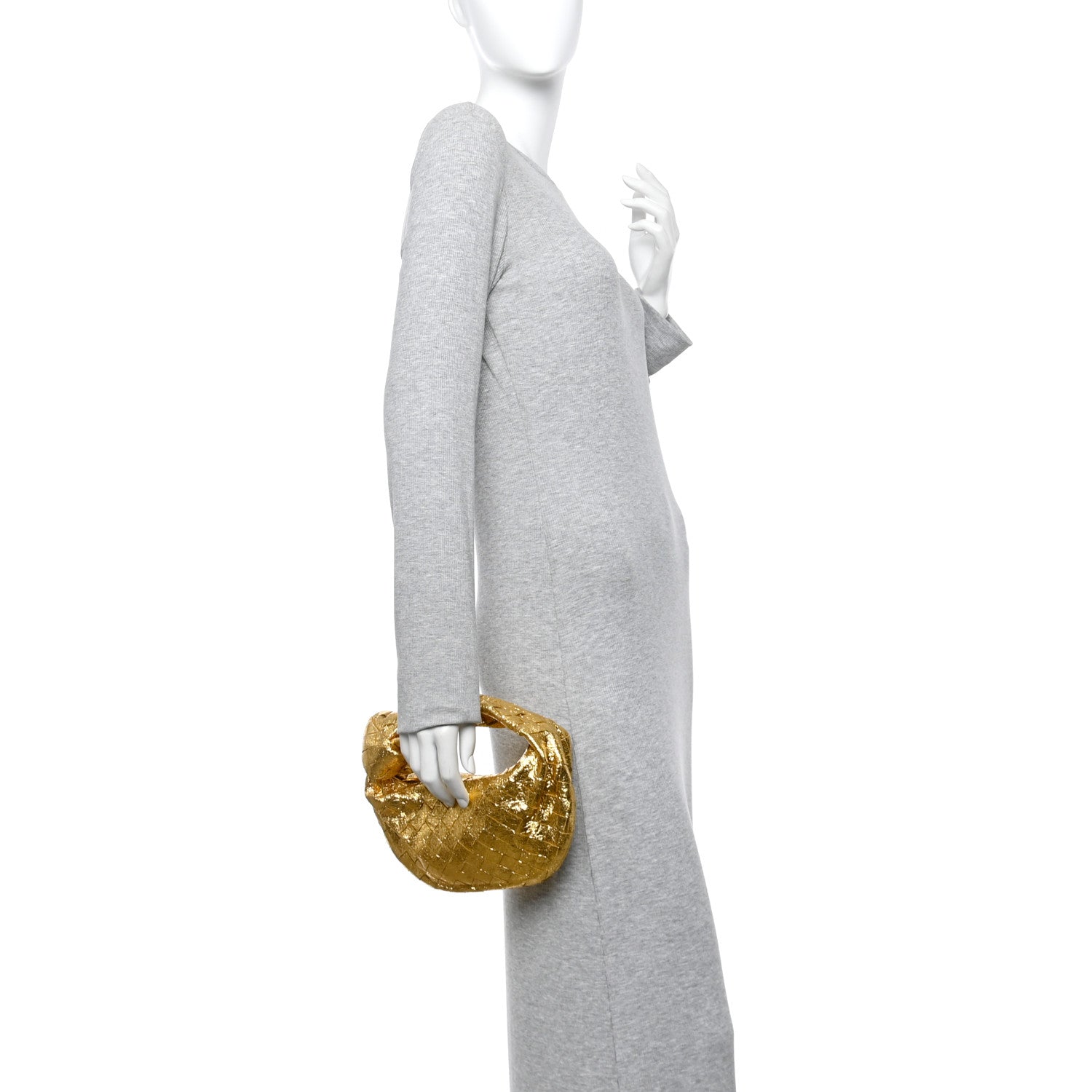Bottega Veneta Metallic Nappa Intrecciato Mini Jodie Gold 2 of 10