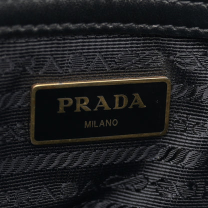 Prada Saffiano Soft Calfskin Small Zippered Tote Black 6 of 11