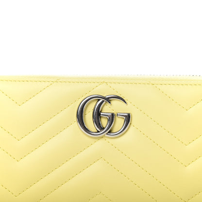 Gucci Calfskin Matelasse GG Marmont Zip Around Wallet Banana 7 of 7