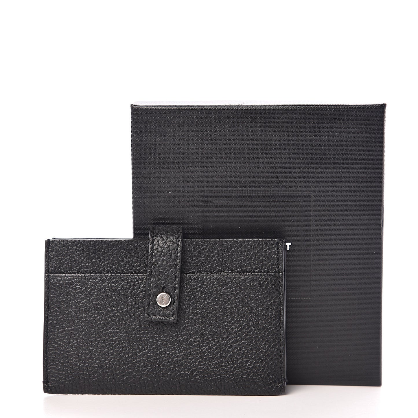 Grained Calfskin Sac De Jour Card Case Black
