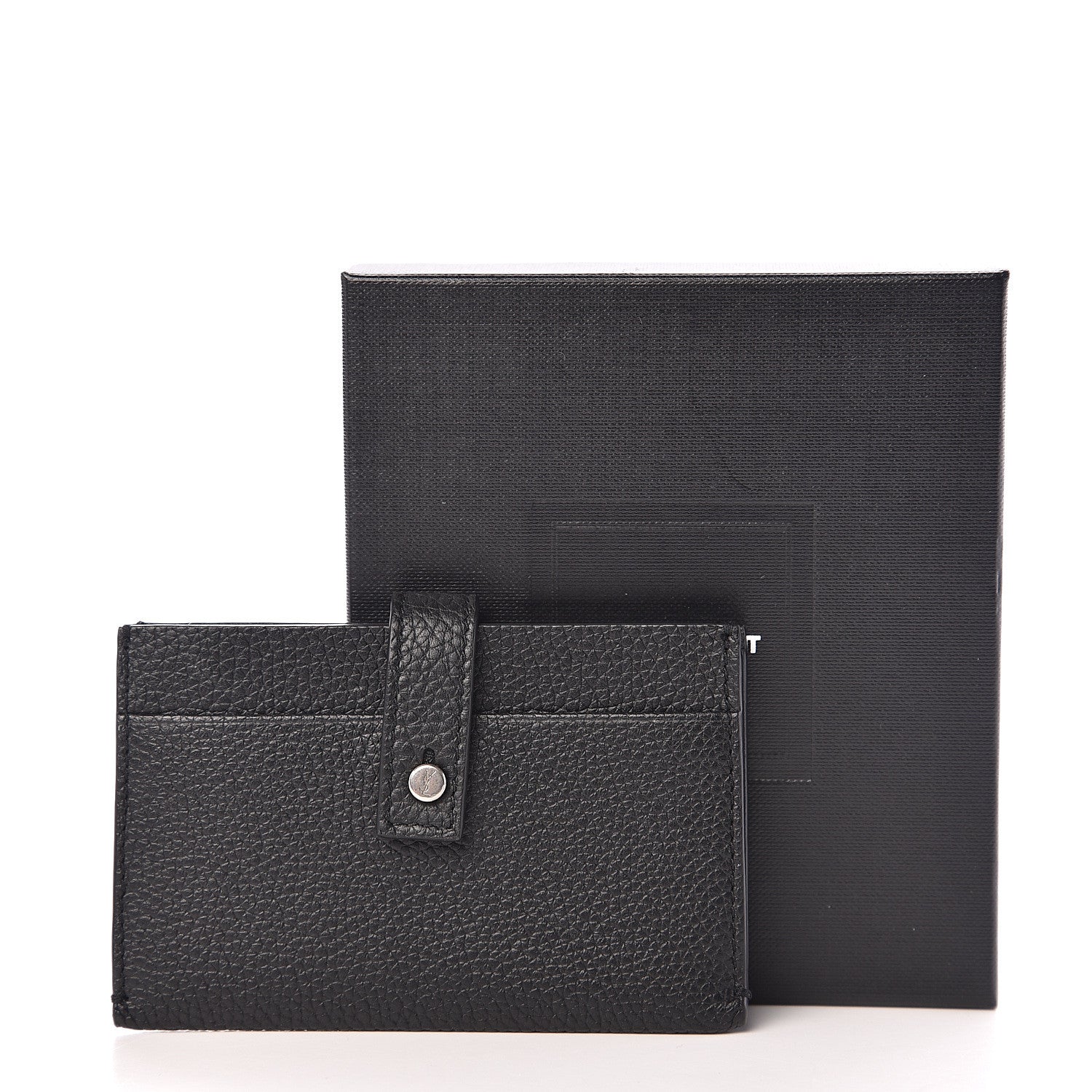 Saint Laurent Grained Calfskin Sac De Jour Card Case Black 6 of 6
