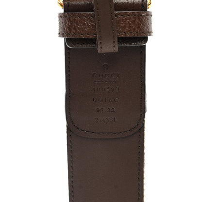 Gucci Monogram Jumbo GG Textured Dollar Calfskin Double G 40mm Belt 95 38 Camel Ebony 5 of 5