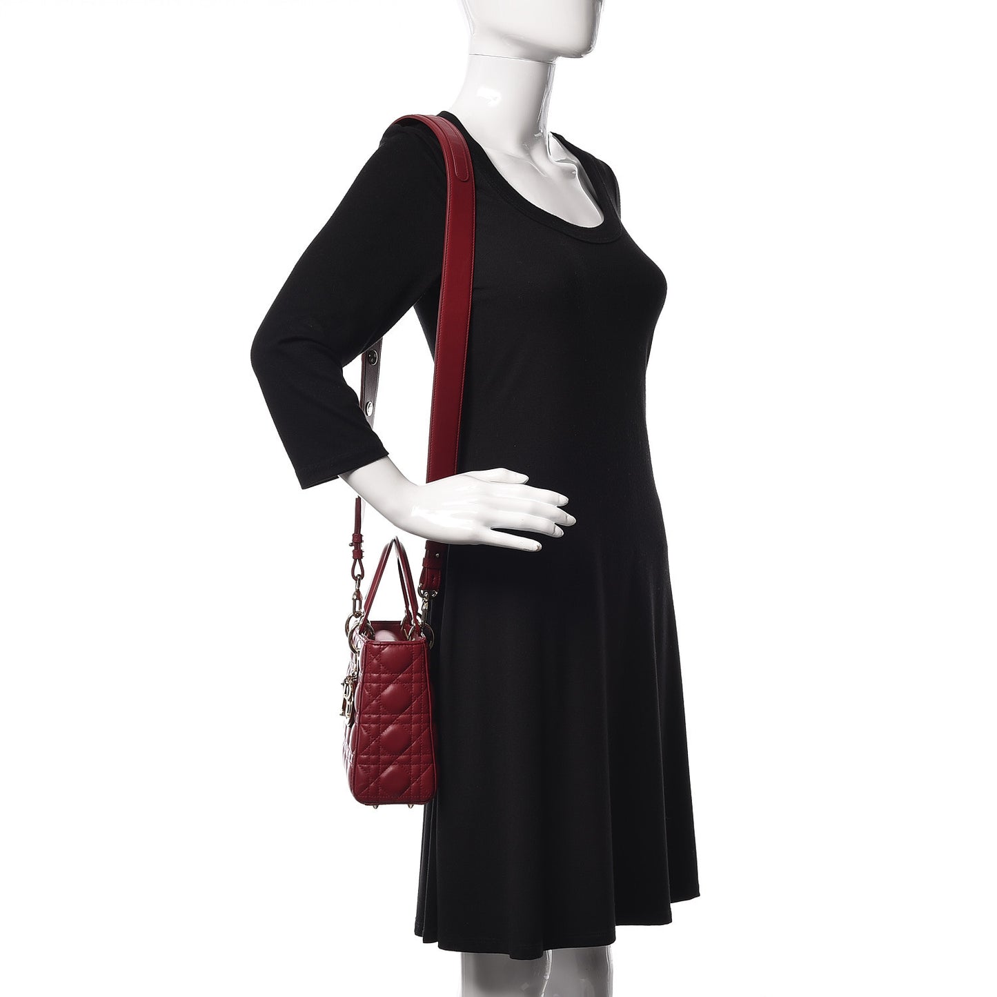 Lambskin Cannage Small My Lady Dior Red