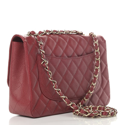 Chanel Caviar Quilted Jumbo Single Flap Red 2 of 4