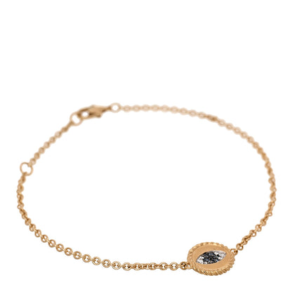 David Yurman 18K Yellow Gold Diamond Blue Sapphire Cable Collectibles Evil Eye Bracelet 1 of 4