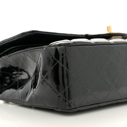 Chanel Patent Quilted Medium Double Flap Black 9 of 14