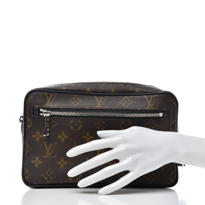 Louis Vuitton Monogram Macassar Kasai Clutch Black 2 of 6