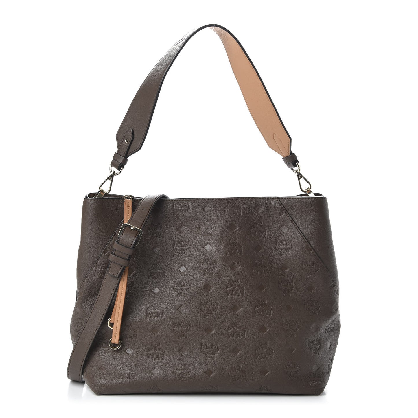 Calfskin Ottomar Monogram Medium Klara Hobo Chestnut