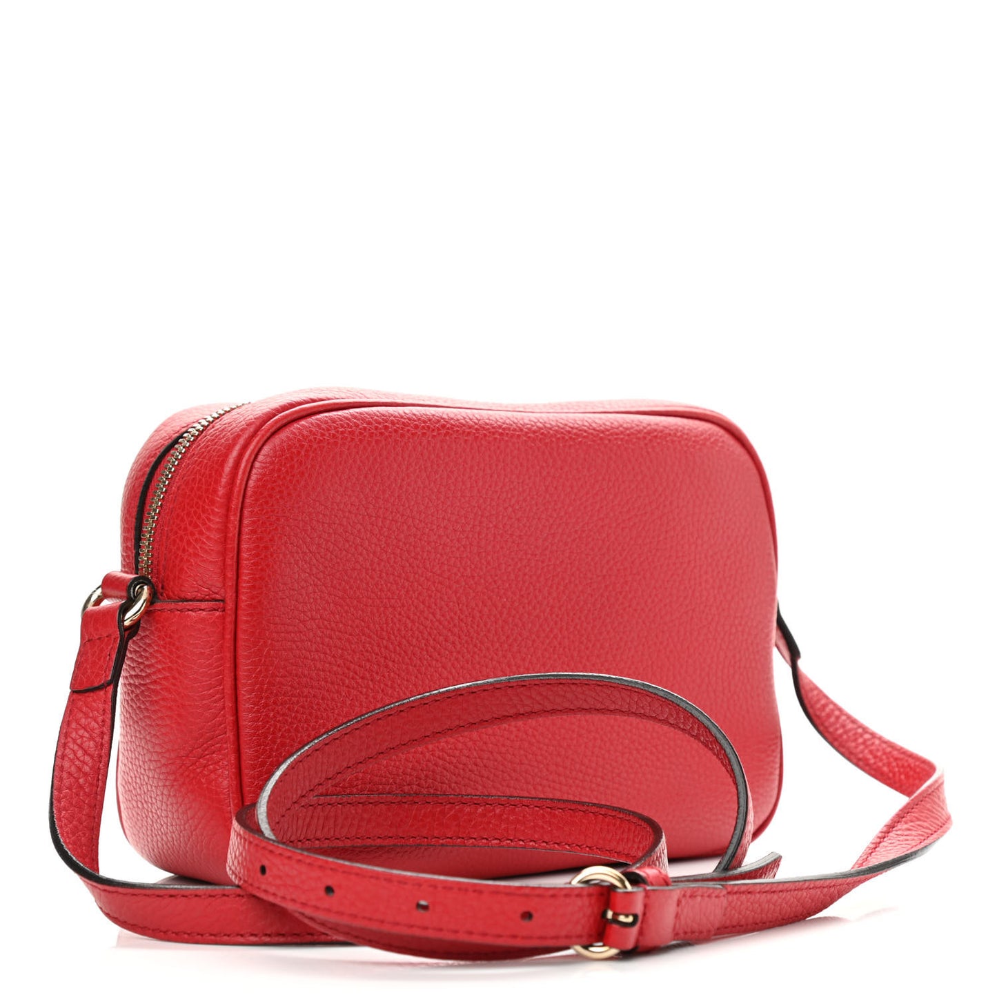 Pebbled Calfskin Small Soho Disco Bag Tabasco Red
