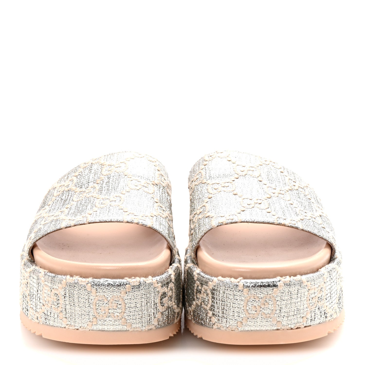 Gucci Lame Heritage GG Monogram Angelina Platform 55mm Slide