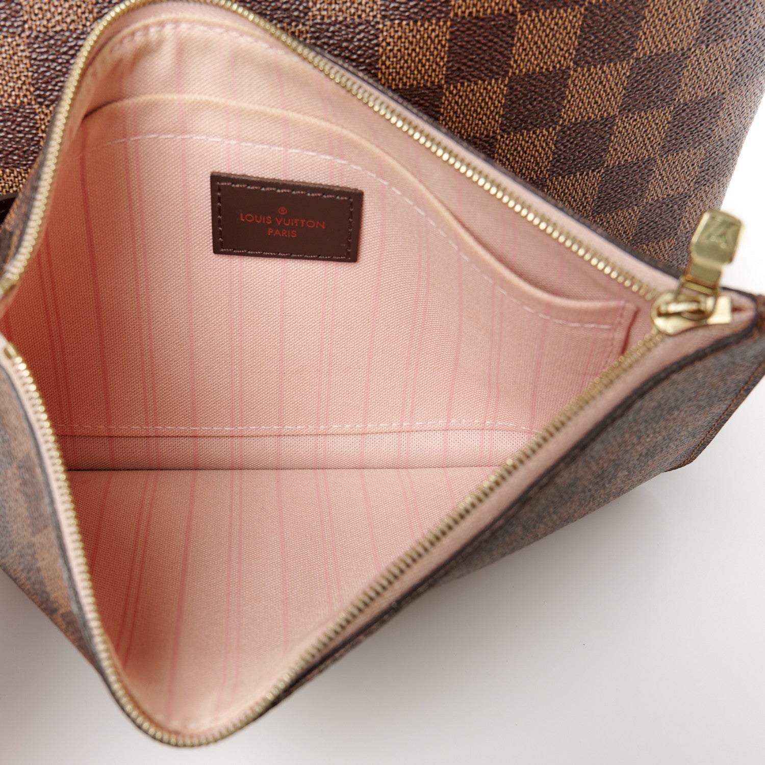 Louis Vuitton Damier Ebene Neo Neverfull MM Rose Ballerine 10 of 16