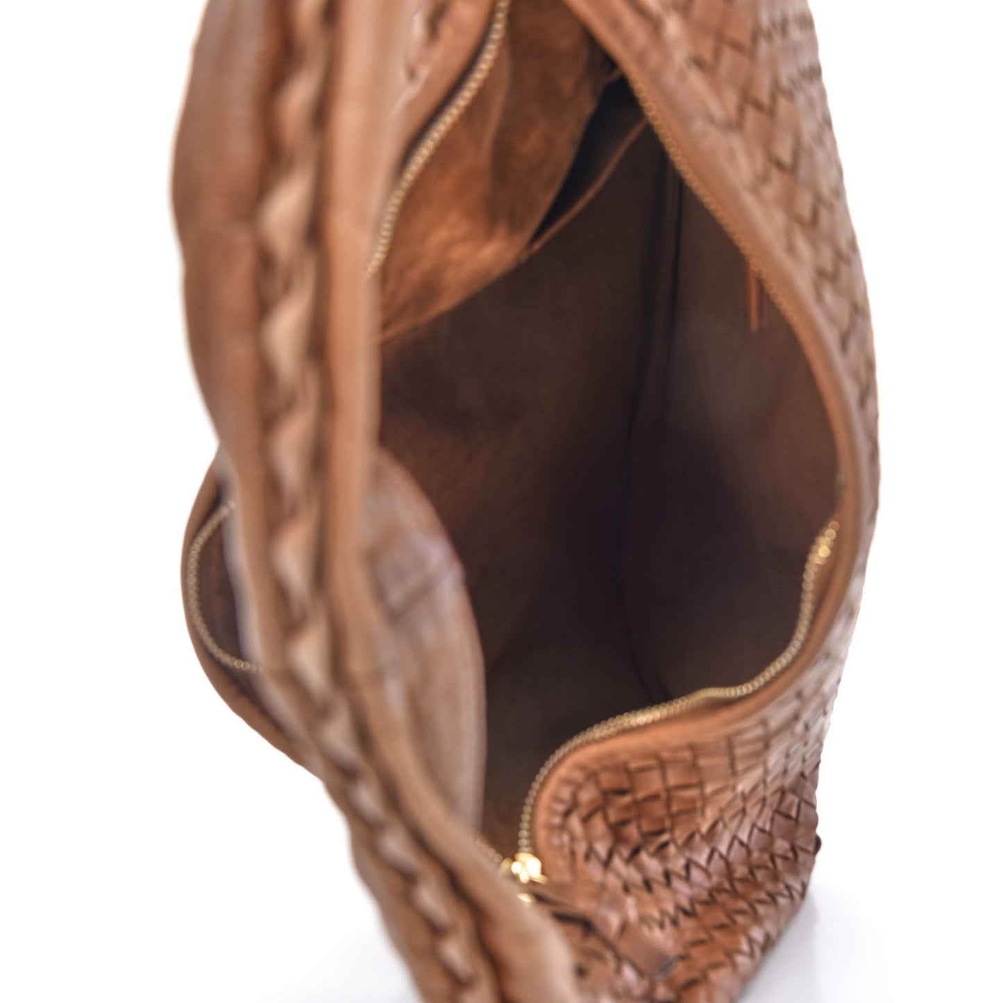 Nappa Intrecciato Large Veneta Hobo Noce