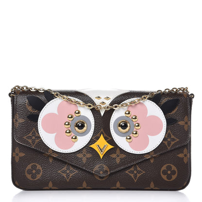 Louis Vuitton Monogram Lovely Birds Pochette Felicie Chain Wallet 1 of 7