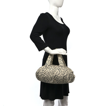 Chanel Canvas Logo CC Bowler Bag Ivory Black 2 of 11