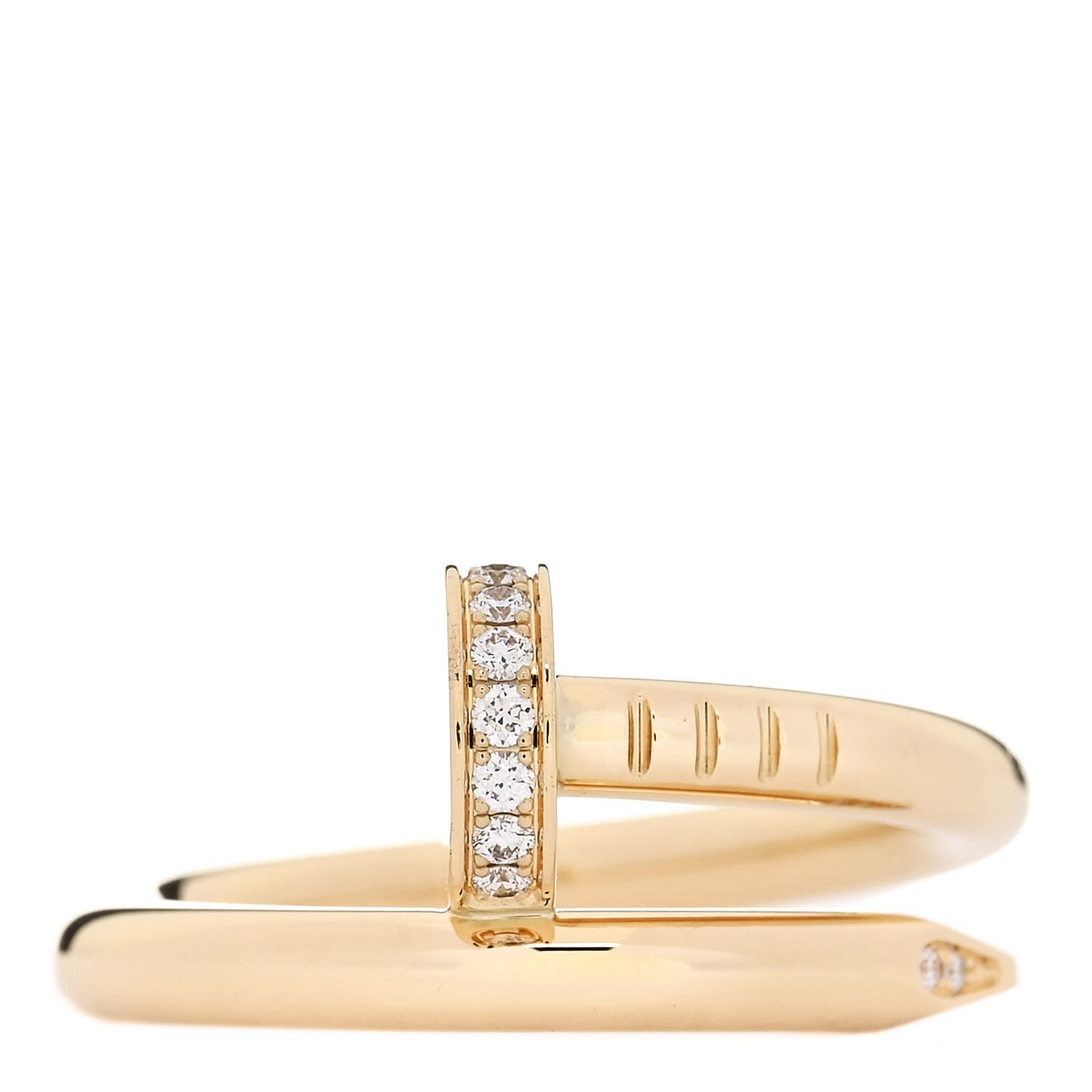 18K Yellow Gold Diamond Juste Un Clou Ring 51 5.75