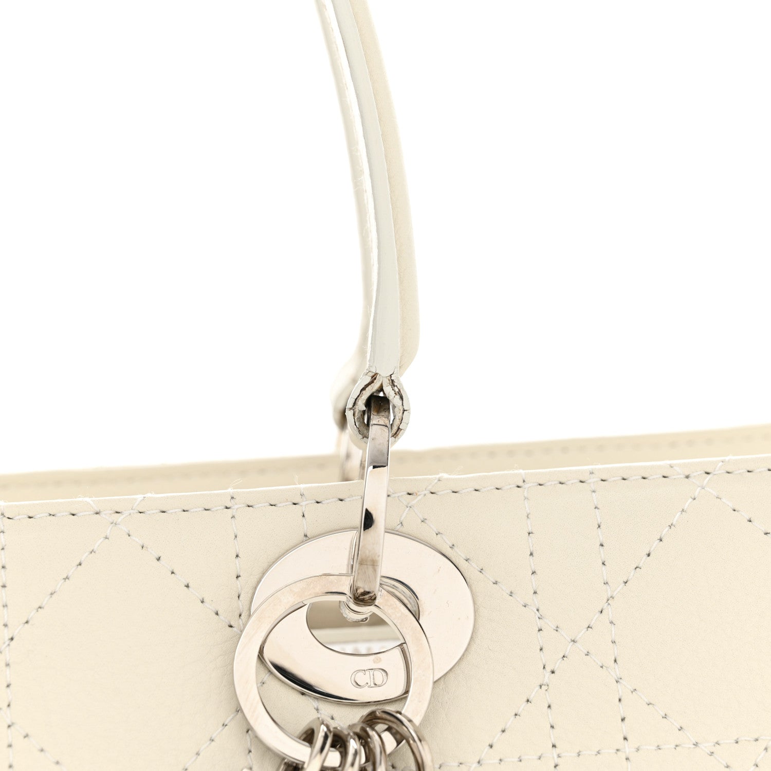 Christian Dior Lambskin Cannage Soft Lady Dior East West White 13 of 20