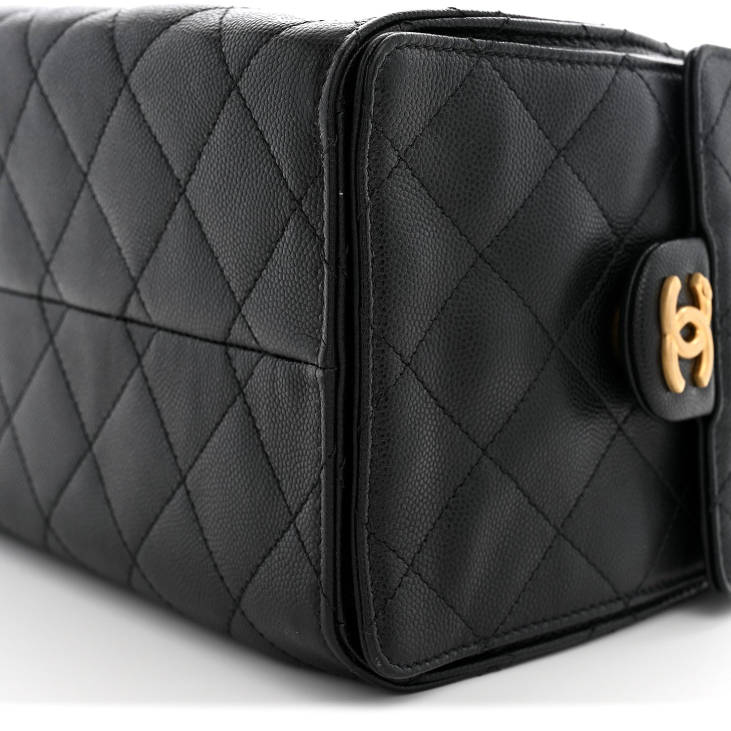 Caviar Quilted Small Chanel 25 Handbag Black