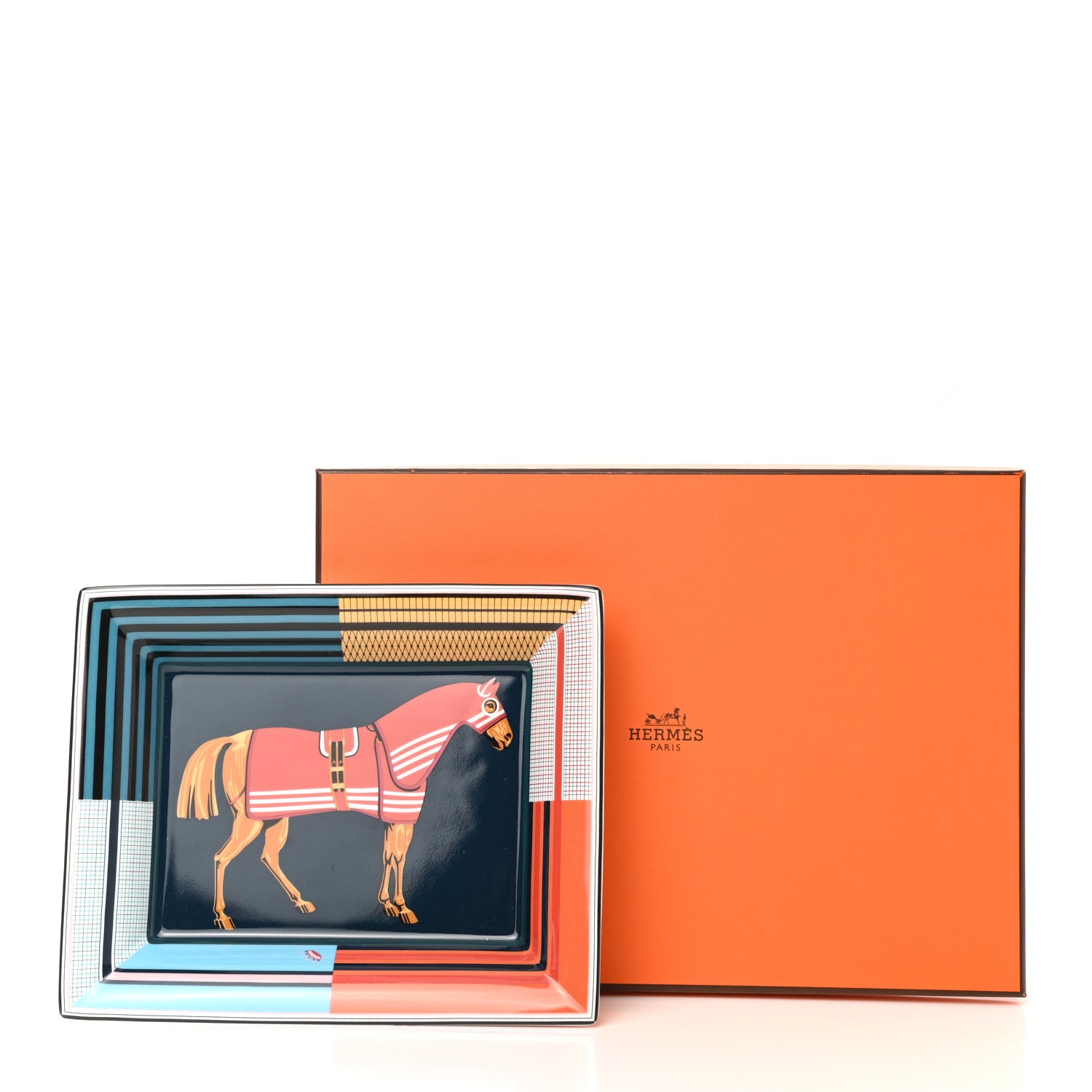 Hermes Porcelain Rocabar A Cheval Change Tray 8 of 8