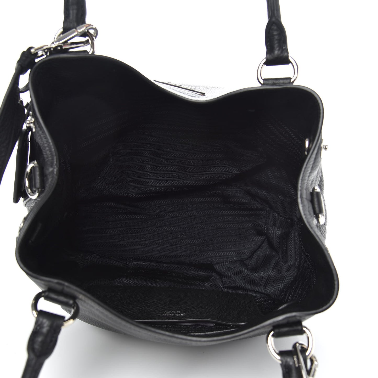 Vitello Daino Satchel Black