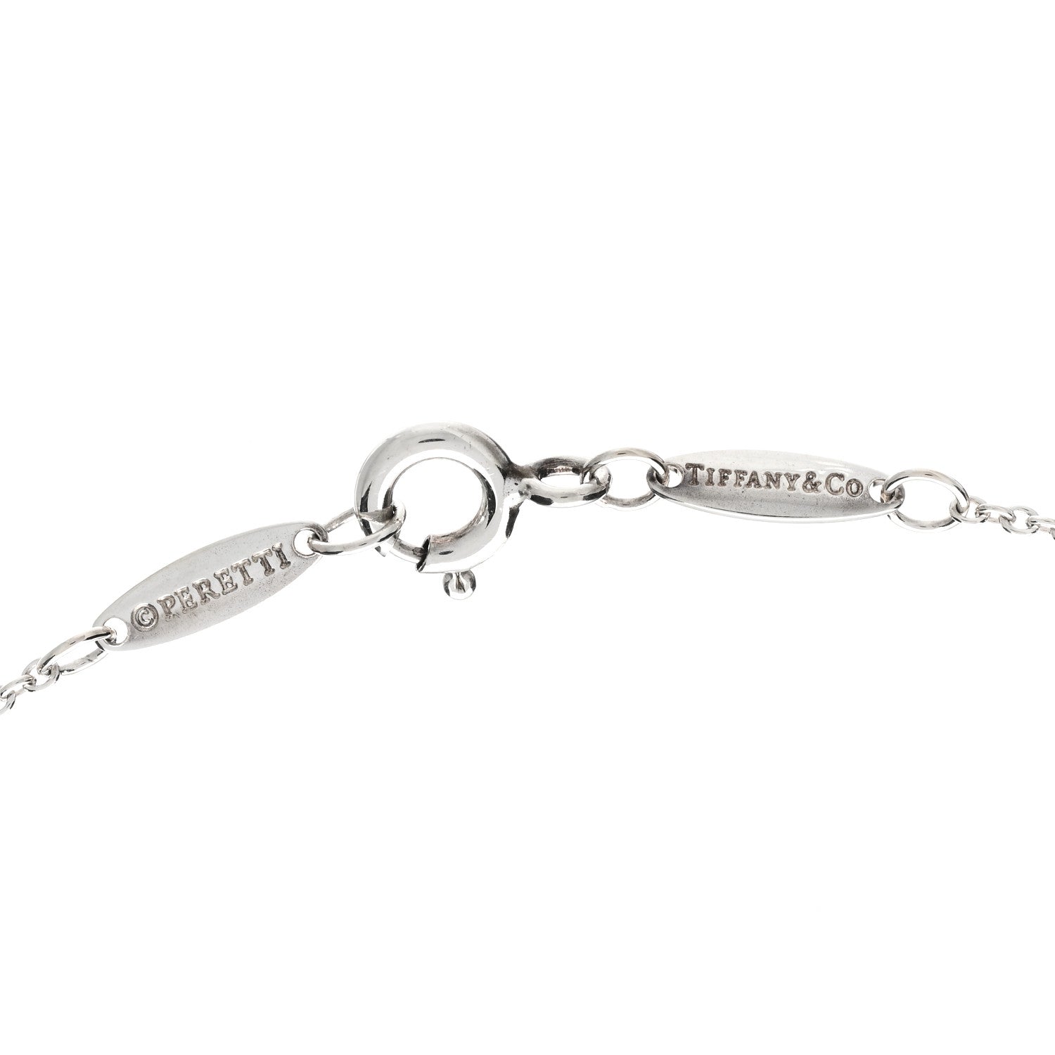 Tiffany Sterling Silver Diamond .05ct Elsa Peretti Diamonds by the Yard Pendant Necklace 3 of 3