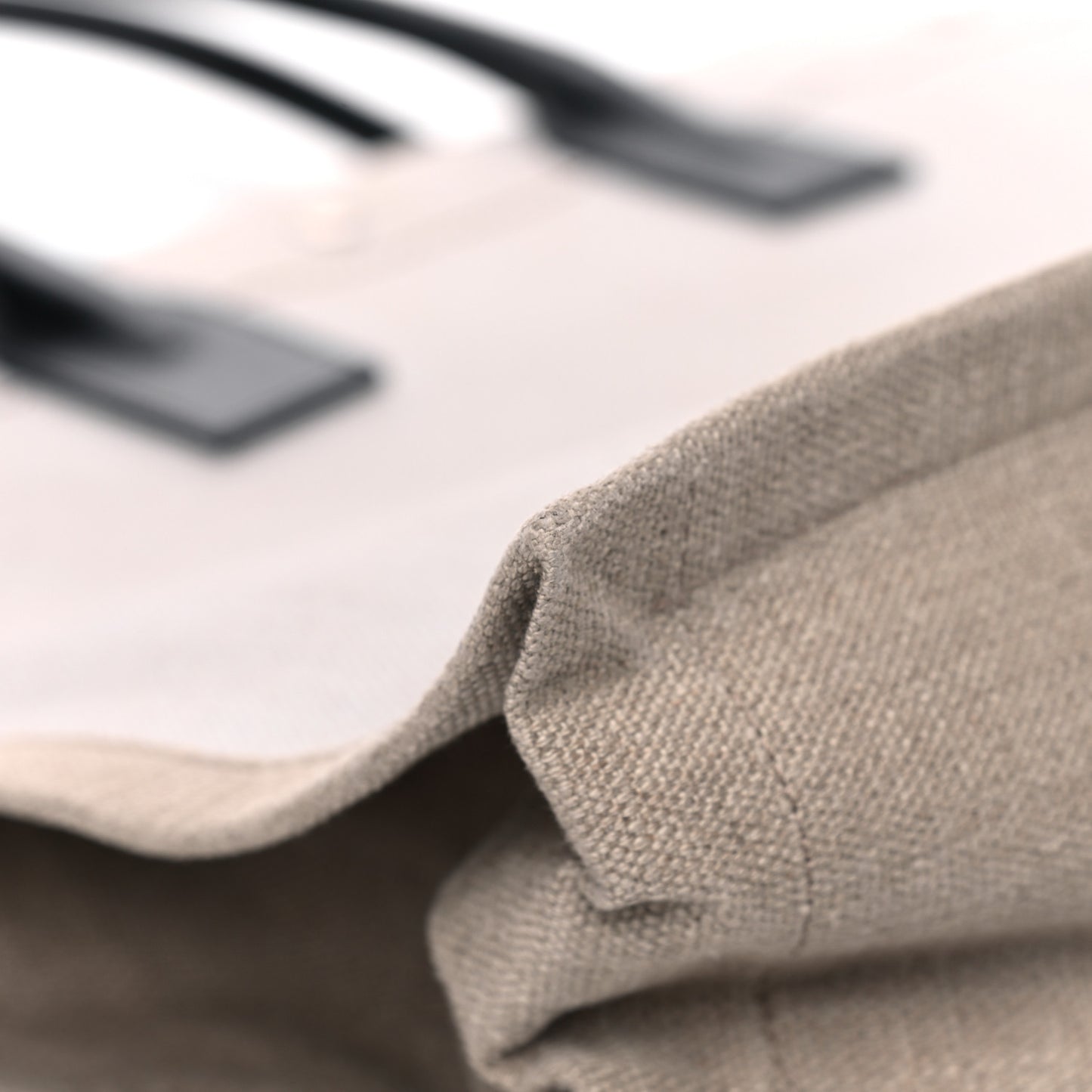 Linen Calfskin Rive Gauche Tote Optic White