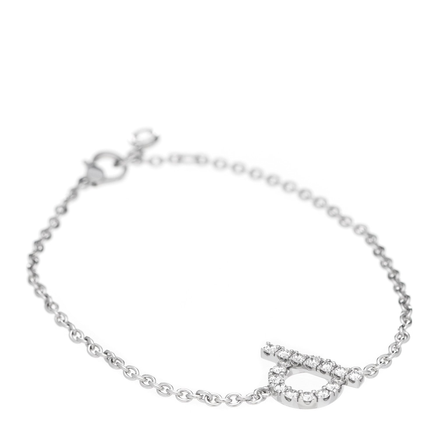 Hermes 18K White Gold Diamond Finesse Bracelet ST 1 of 5