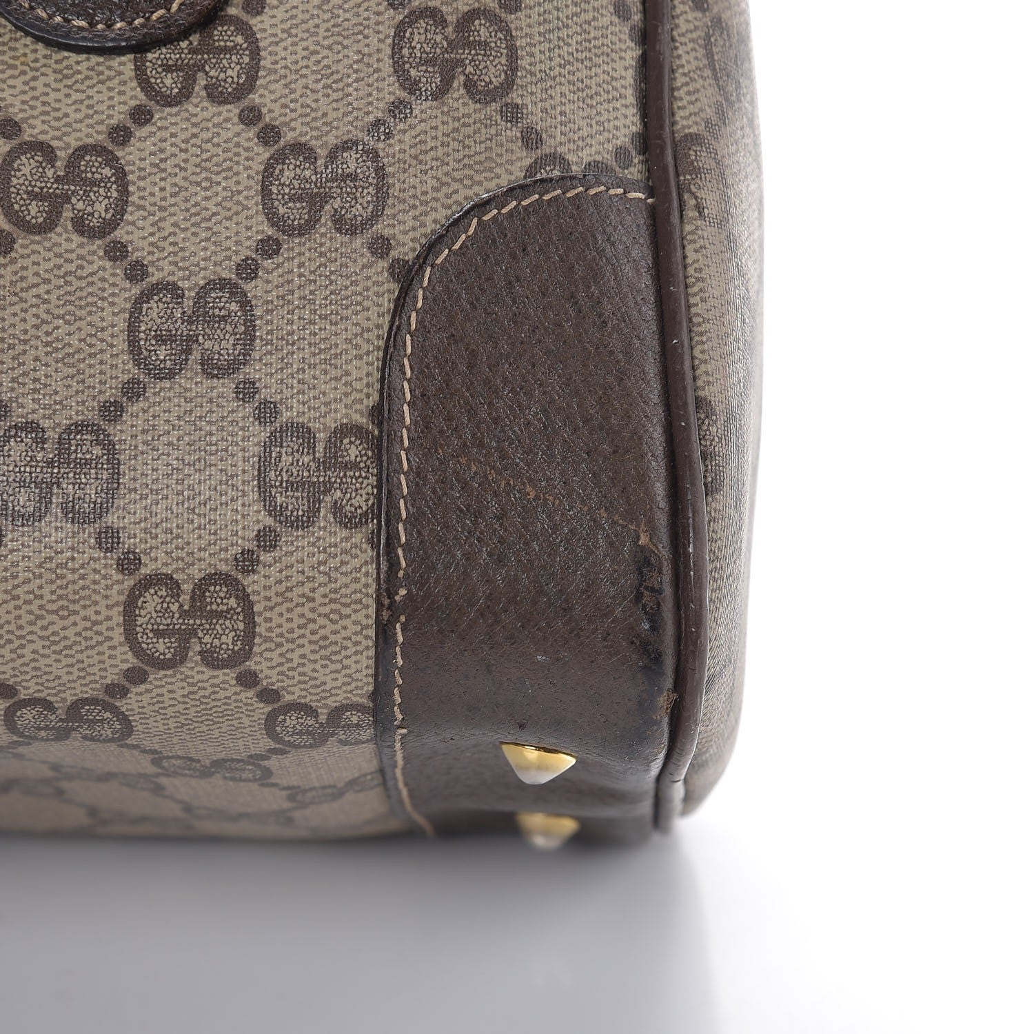 Gucci GG Plus Monogram Vintage Web Small Boston Dark Brown 20 of 25