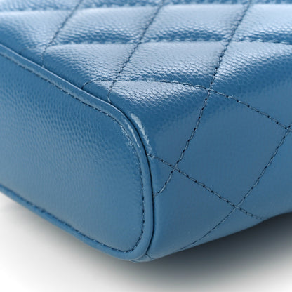 Chanel Caviar Quilted Phone Holder With Chain Blue 9 of 9