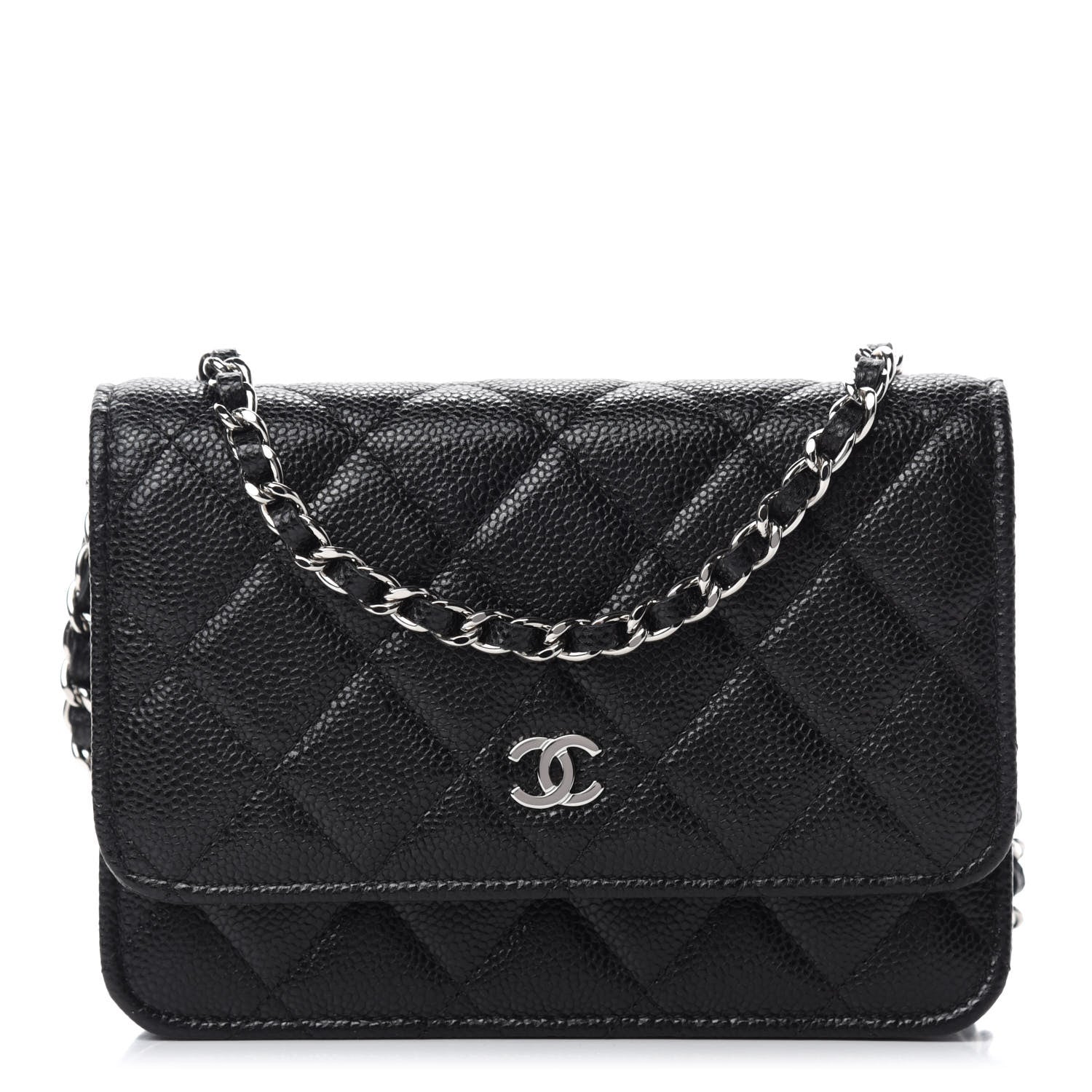 Chanel Caviar Quilted Mini Wallet On Chain WOC Black 1 of 10