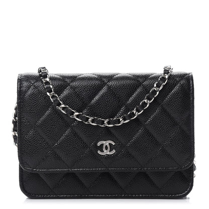 Chanel Caviar Quilted Mini Wallet On Chain WOC Black 1 of 10