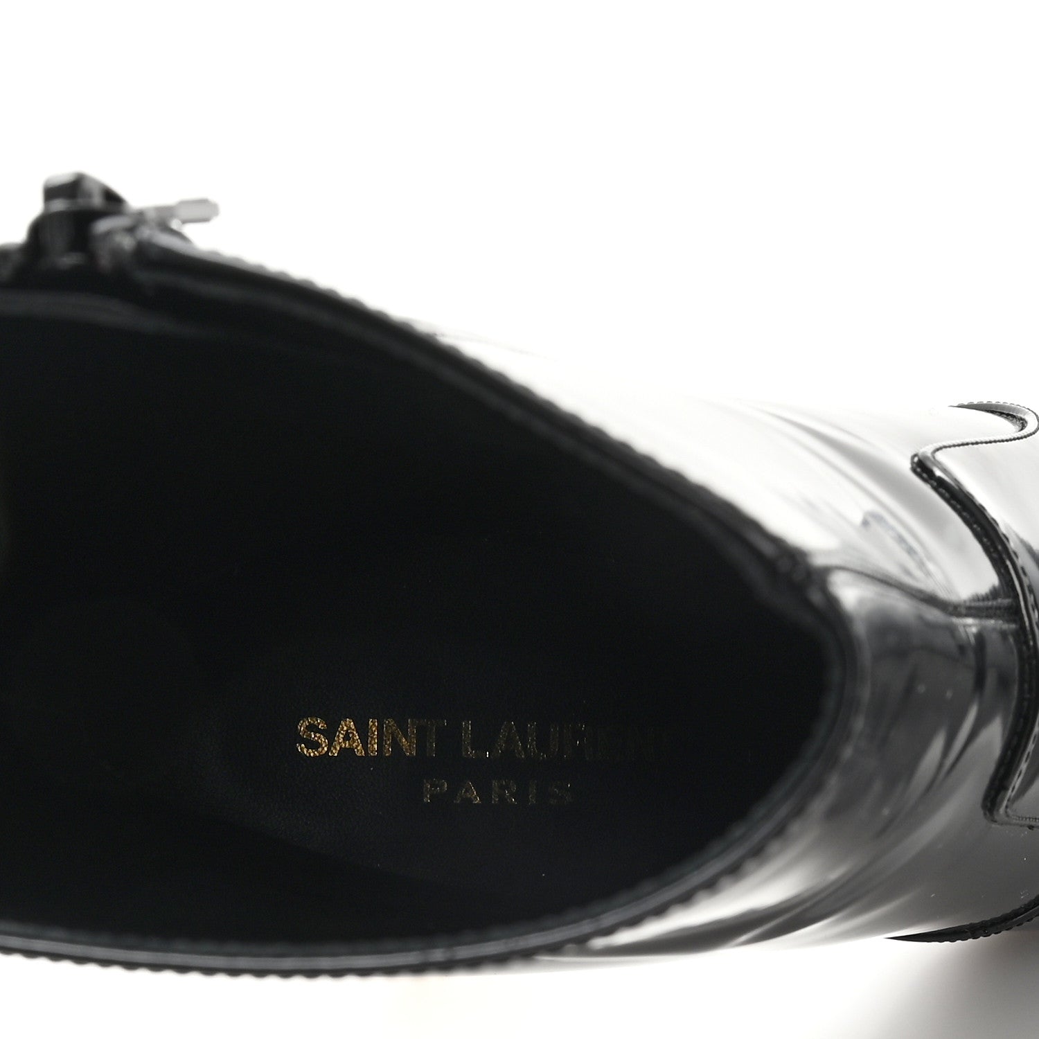 Saint Laurent Vitello Marilyn Auteuil 105 Ankle Zip Boots 38.5 Black 8 of 10
