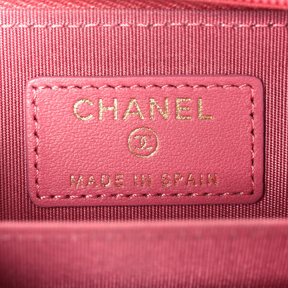 Chanel Caviar Timeless CC Zip Around Coin Purse Pink 6 of 8