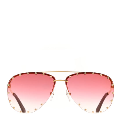 Louis Vuitton Metal The Party Aviator Sunglasses Z2348U Pink 2 of 10