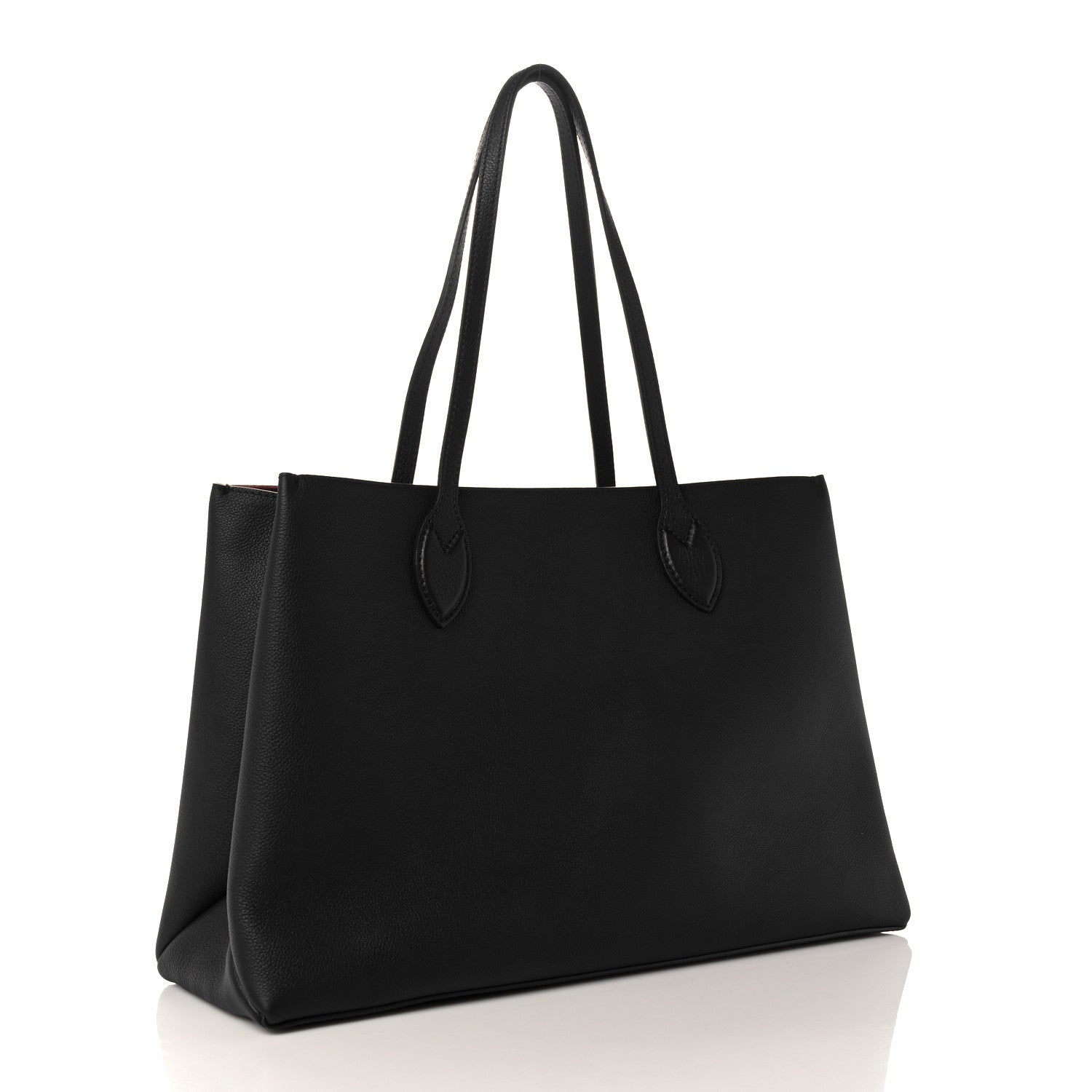 Louis Vuitton Grained Calfskin Lockme Shopper Black 5 of 17
