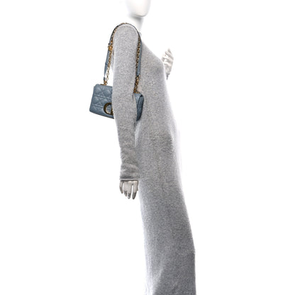 Christian Dior Calfskin Cannage Small Caro Bag Cloud Blue 2 of 15