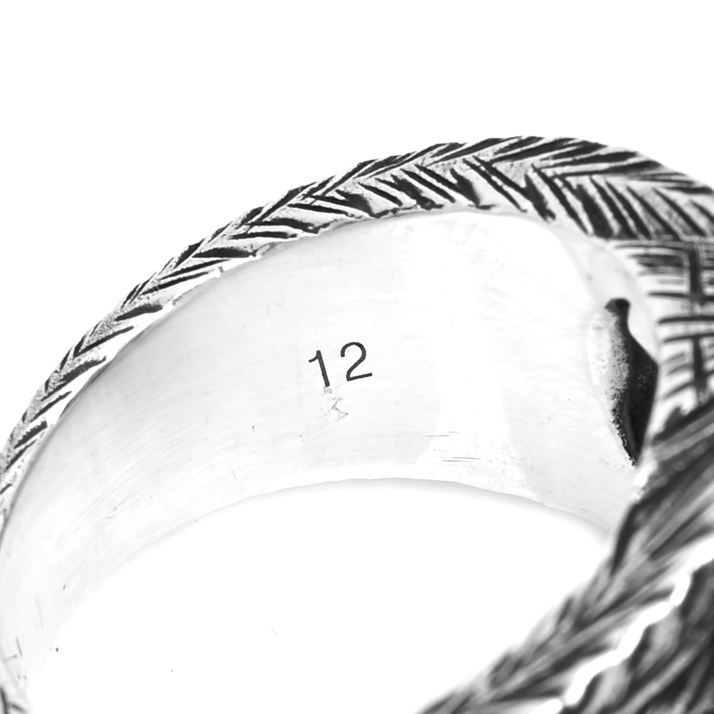 Sterling Silver Interlocking GG Signet Ring 53 6.25