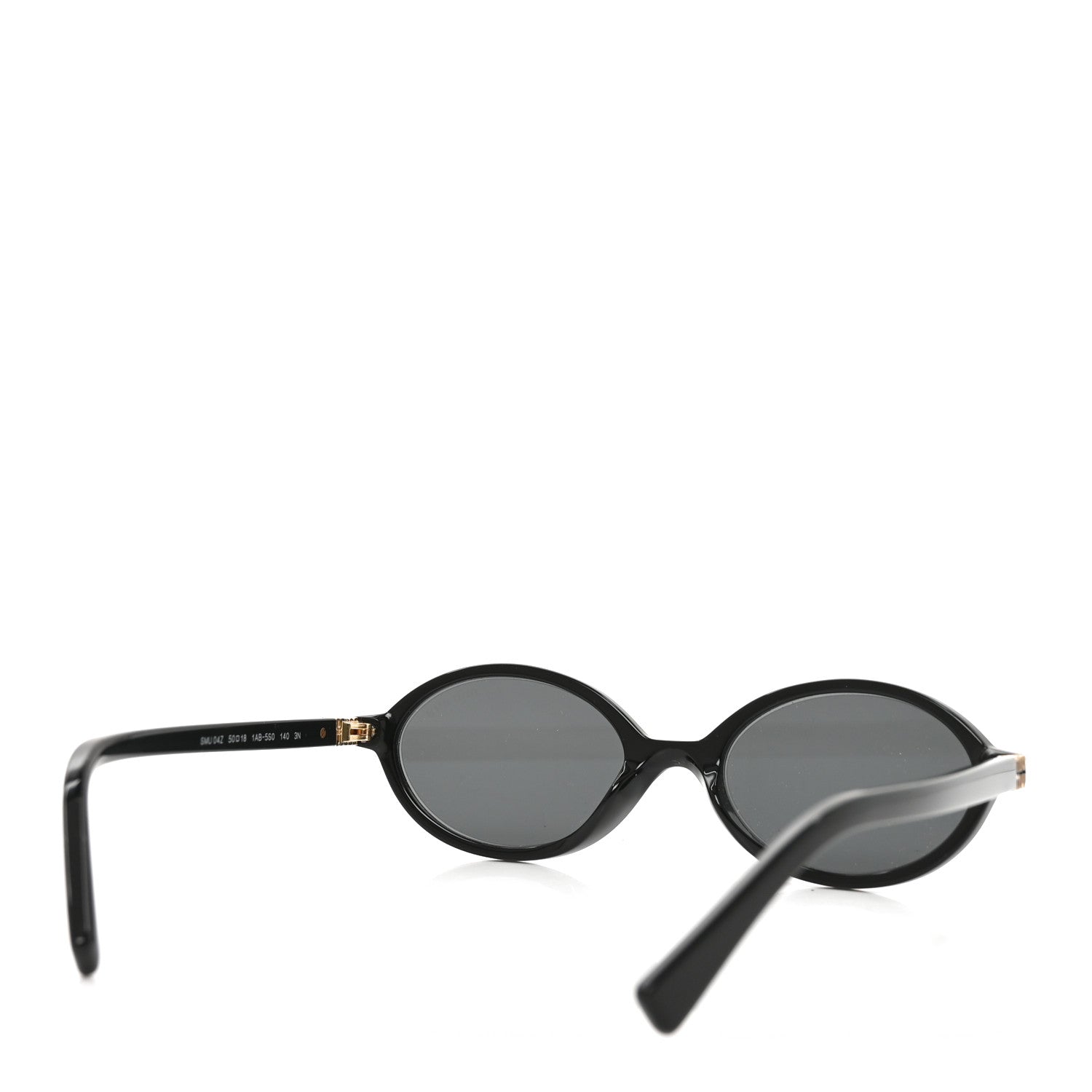 Miu Miu Acetate Oval Regard Sunglasses SMU04Z Black 4 of 7