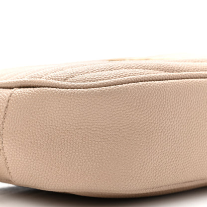 Saint Laurent Grain De Poudre Matelasse Monogram Mini Lou Camera Bag Dark Beige 9 of 13