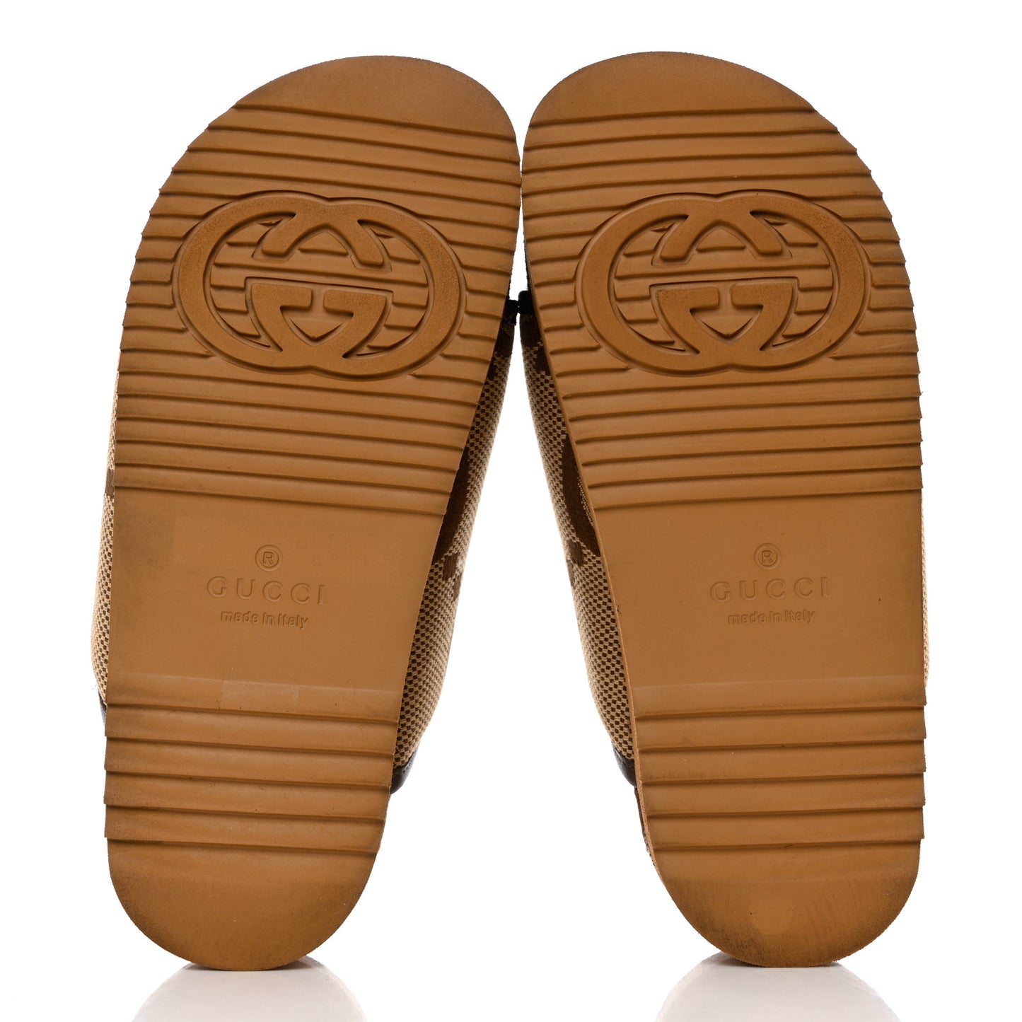 Monogram Jumbo GG Nappa Samoa Platform 40mm Slide Sandals 36 Camel Ebony New Acero