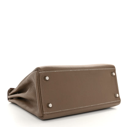 Hermes Togo Kelly Retourne 28 Etoupe 3 of 12
